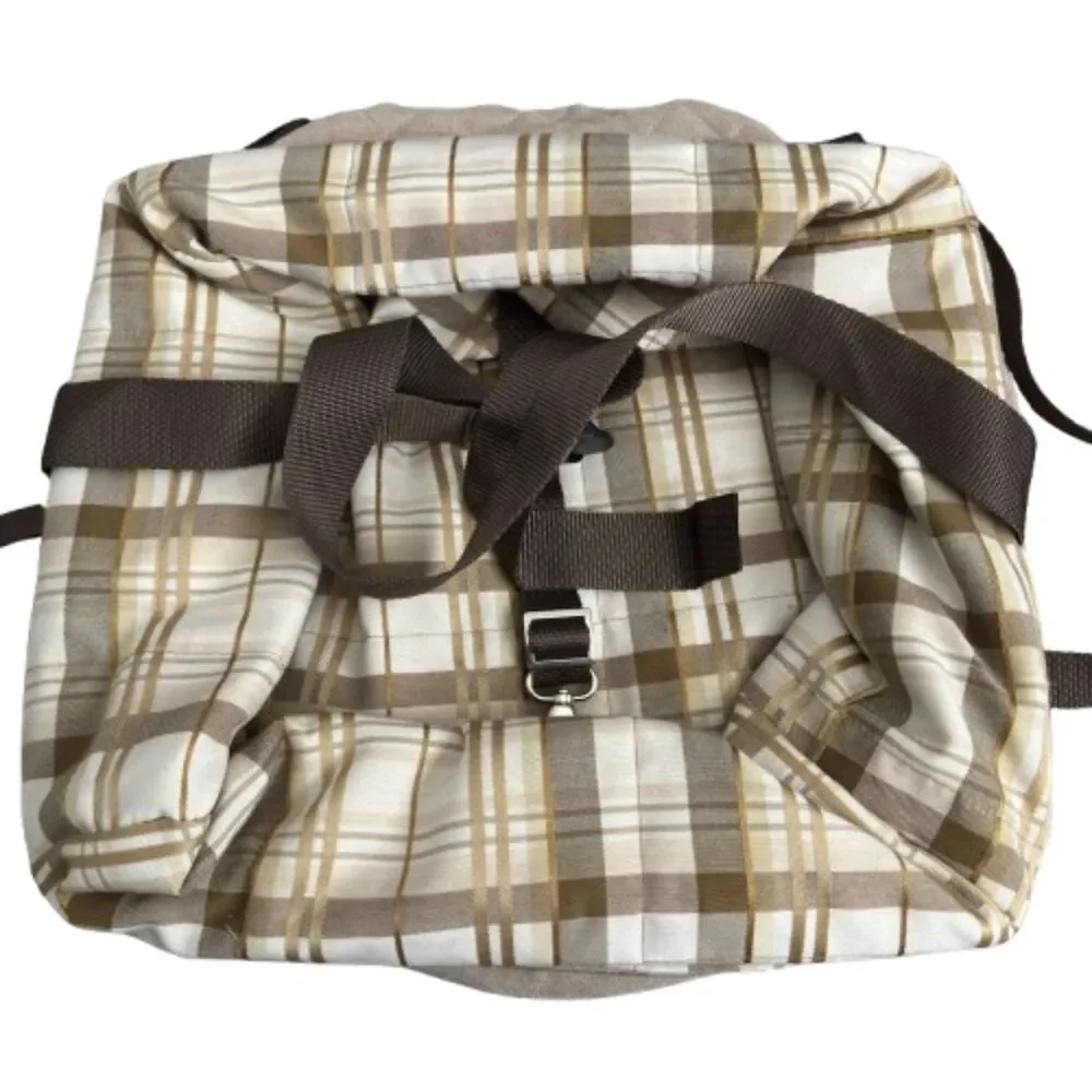 PetSafe Tan Plaid Car Carrier Booster Seat 16